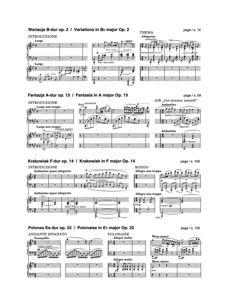 Chopin Concert Works for Piano and Orchestra - Version with Second Piano