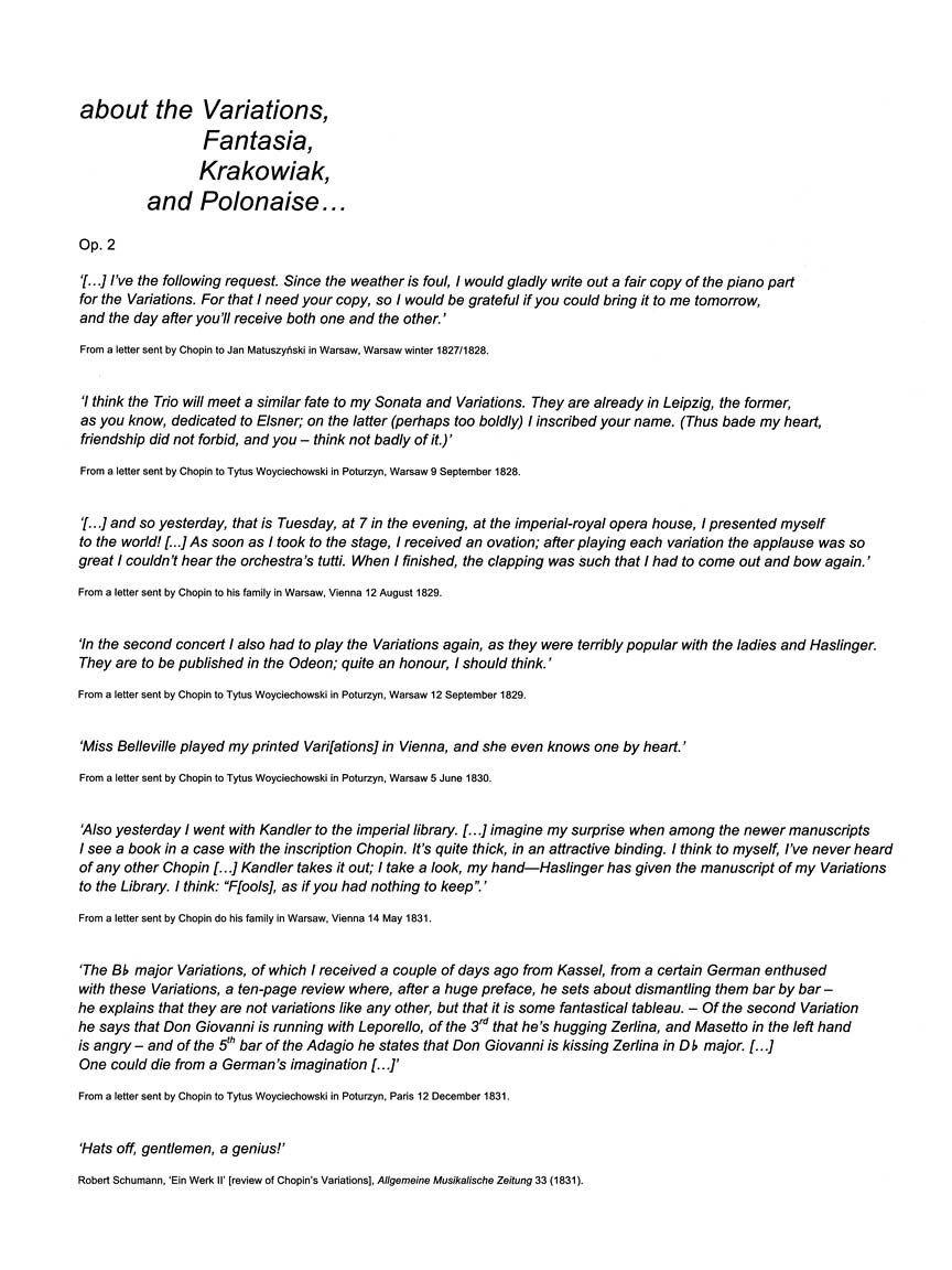 Chopin Concert Works for Piano and Orchestra - Version with Second Piano