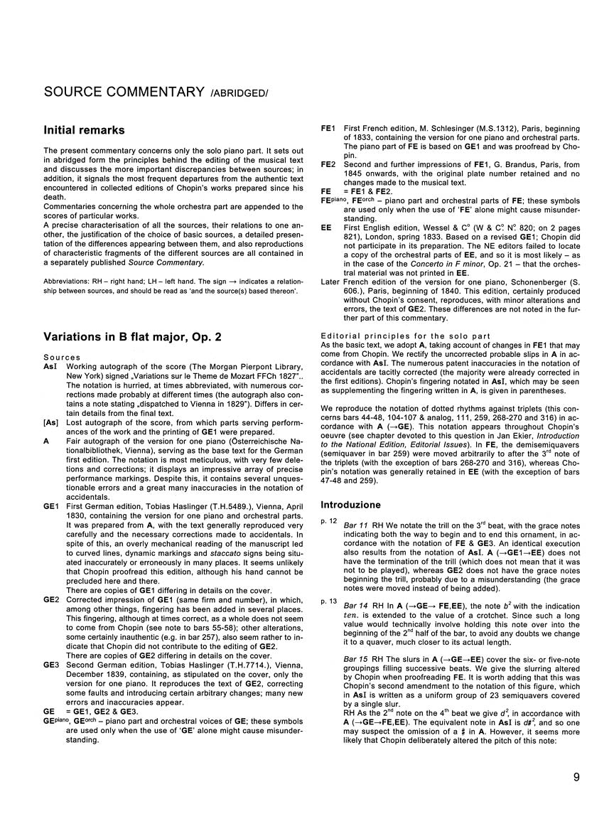 Chopin Concert Works for Piano and Orchestra - Version with Second Piano