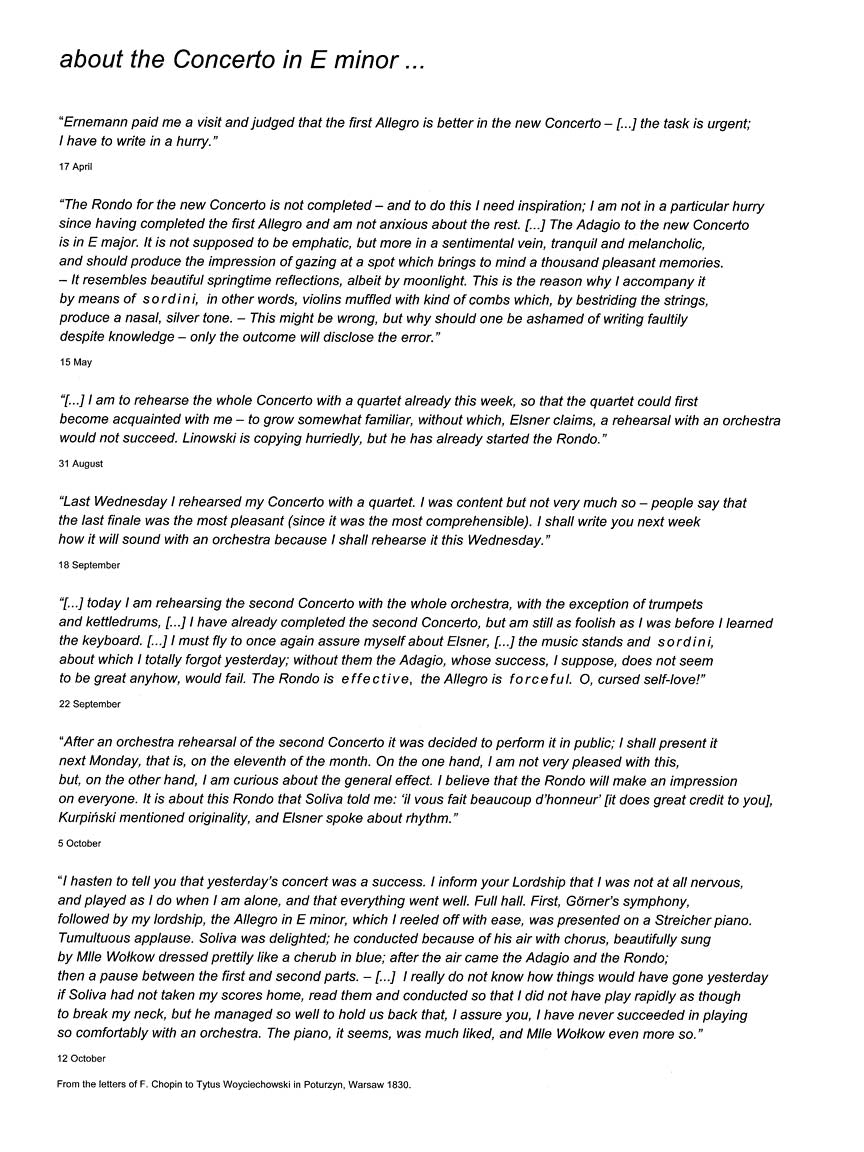 Chopin Concerto in E Minor Op. 11 2 Piano Version - Chopin National Edition