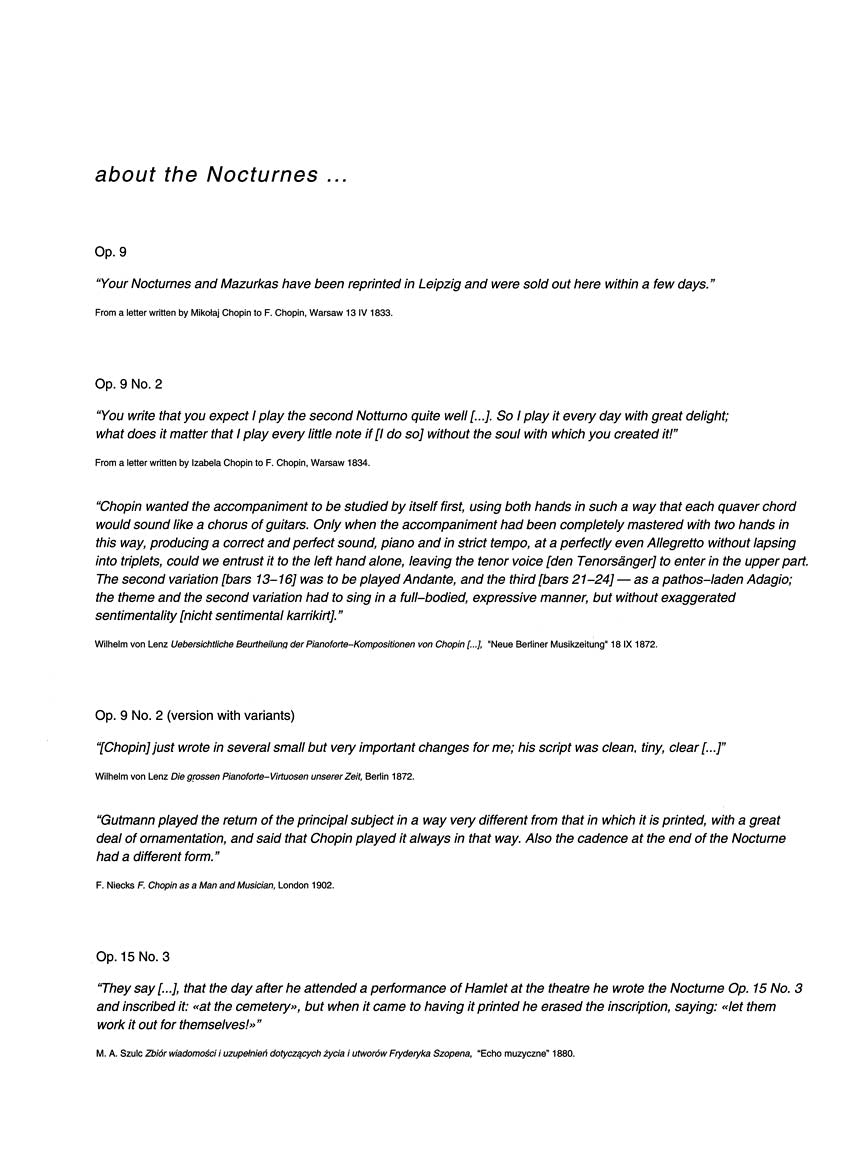 Chopin Nocturnes - Chopin National Edition Ekier