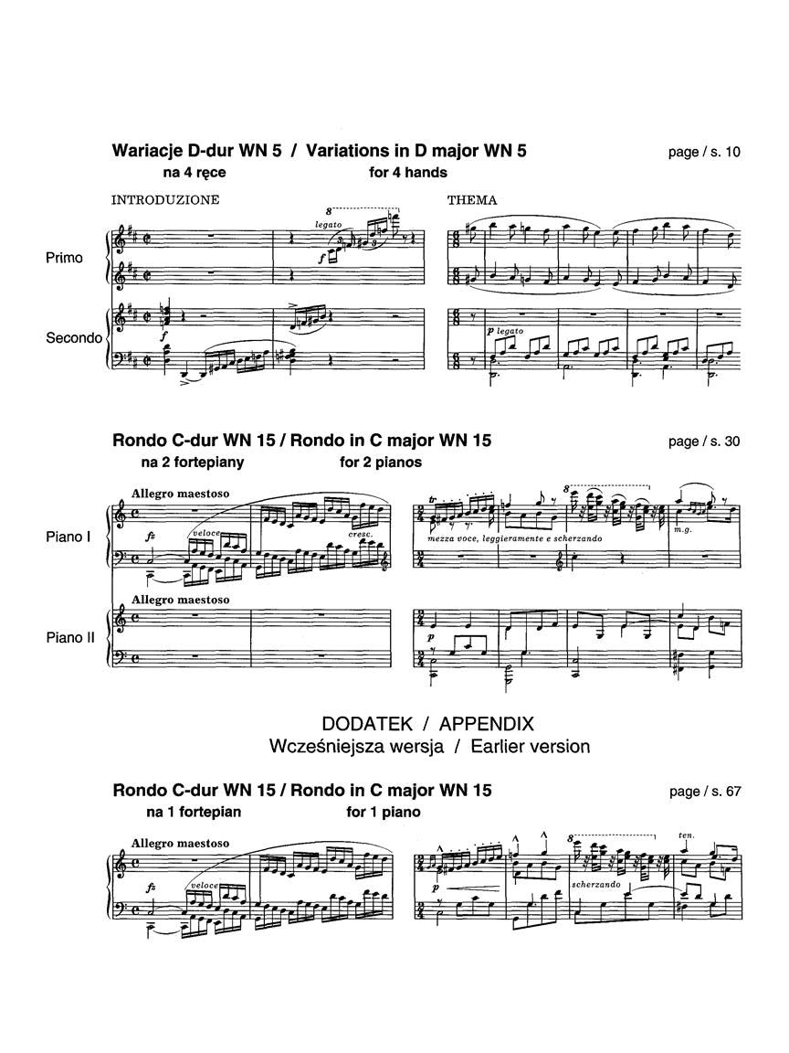 Rondo in C Major, Variations in D Major - Chopin National Edition