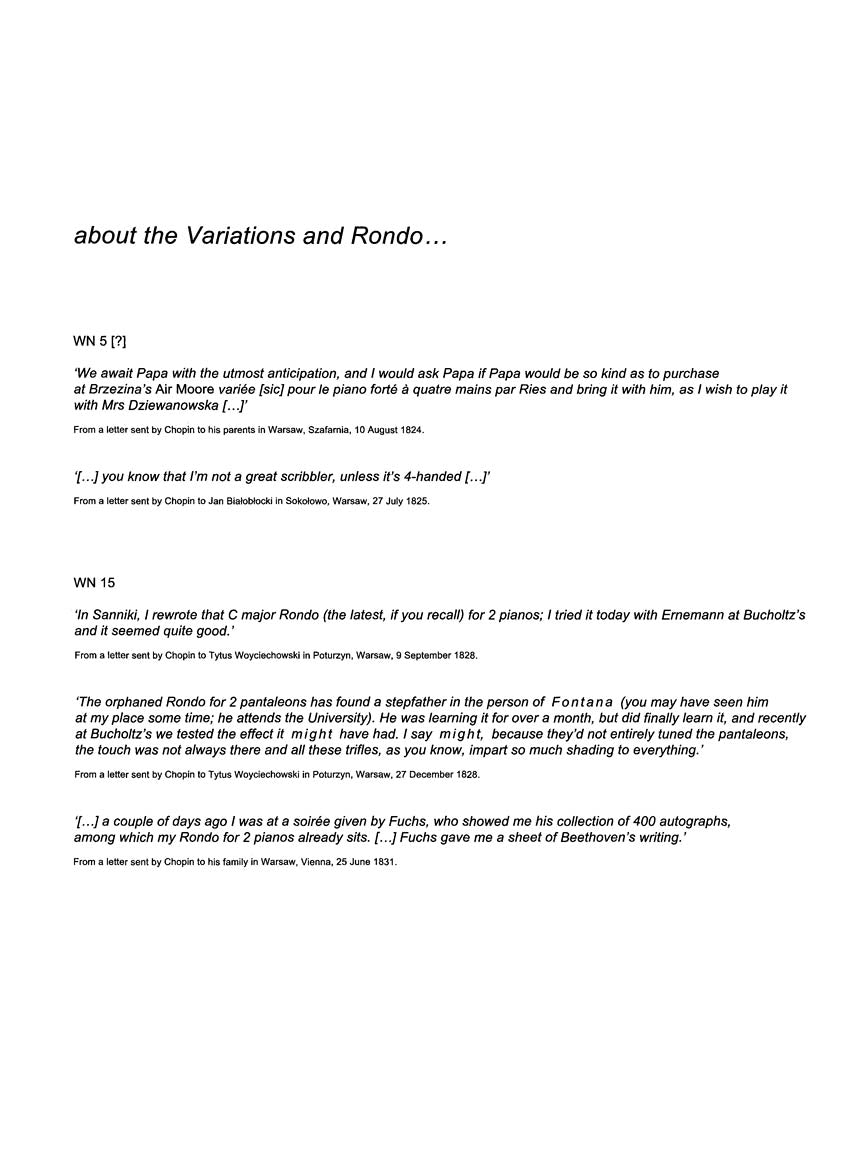 Rondo in C Major, Variations in D Major - Chopin National Edition