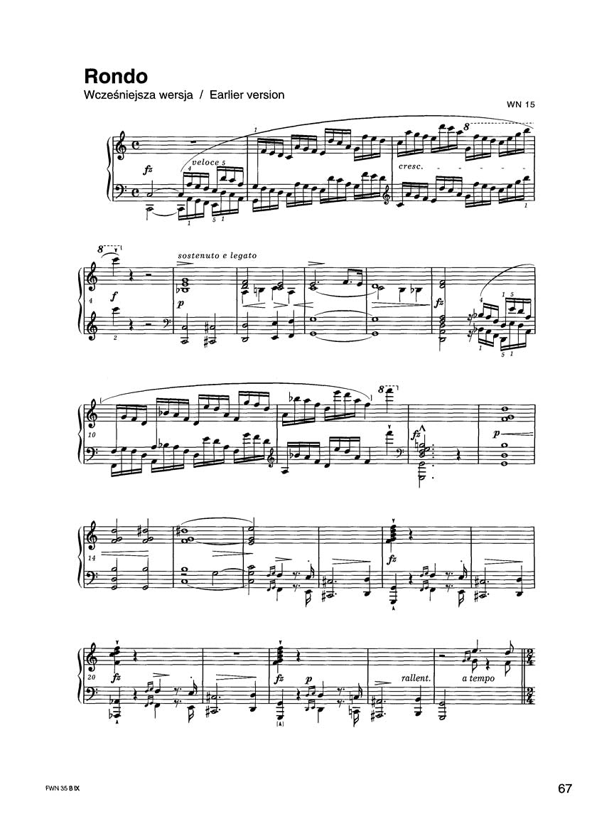 Rondo in C Major, Variations in D Major - Chopin National Edition