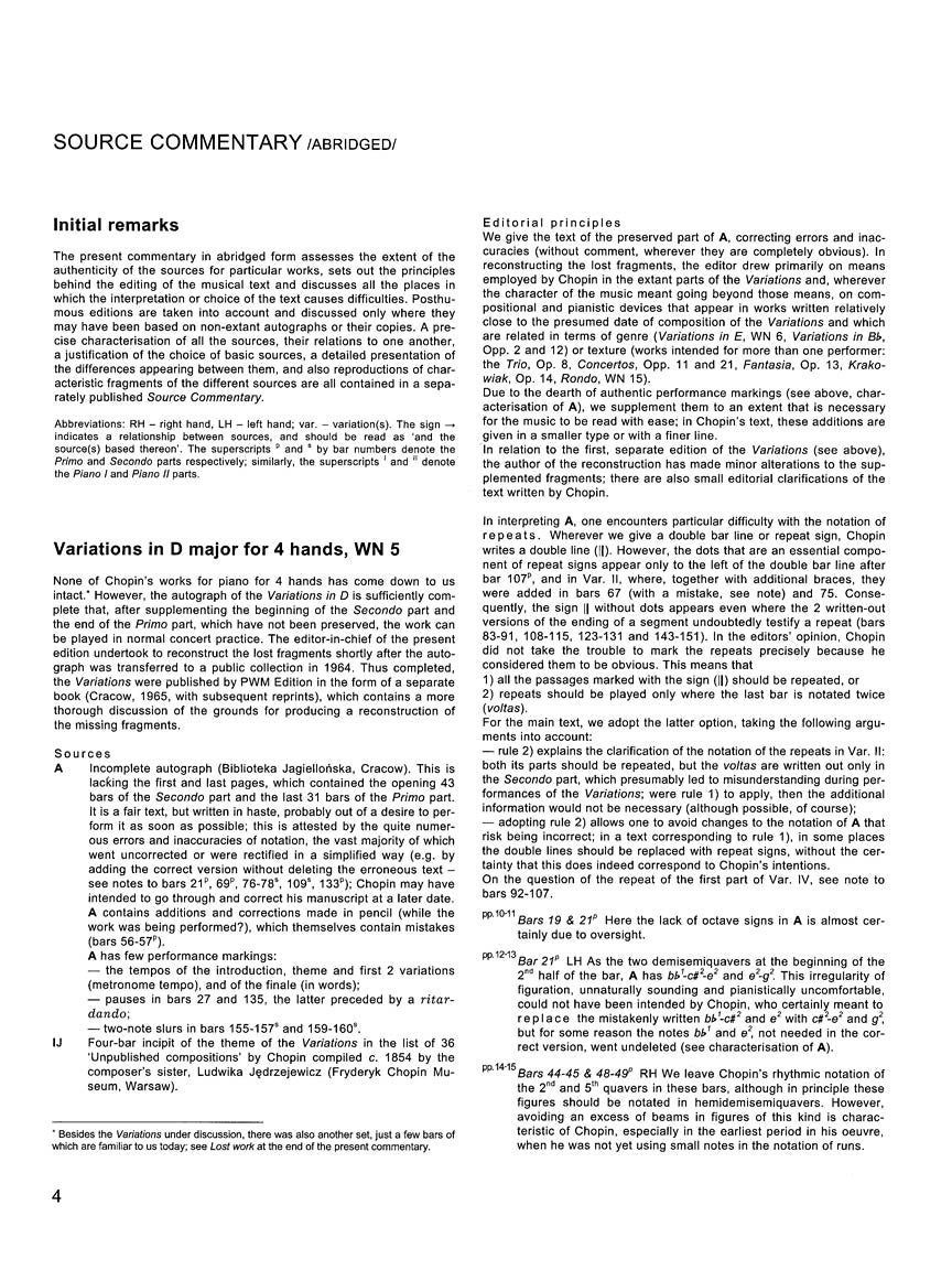 Rondo in C Major, Variations in D Major - Chopin National Edition