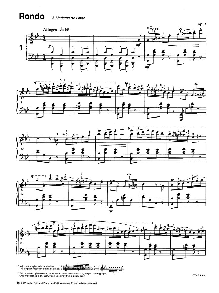 Chopin Rondos for Piano - Chopin National Edition