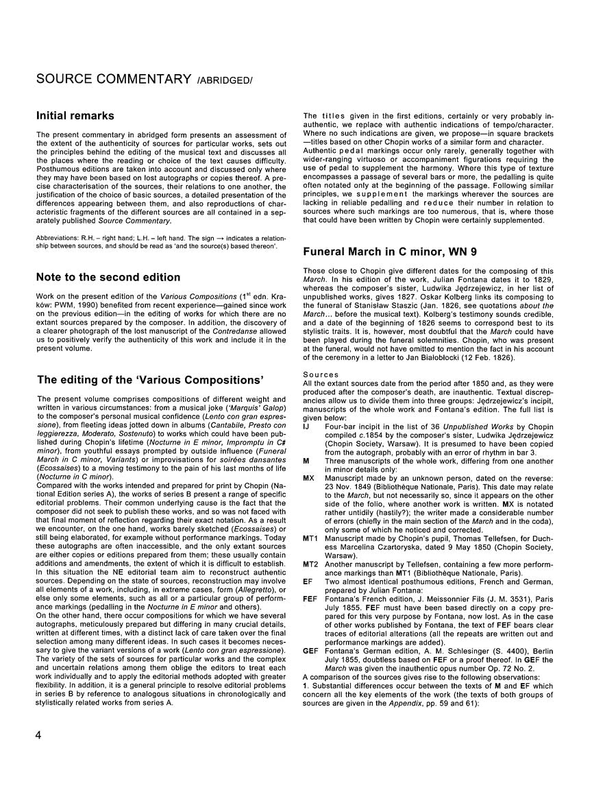 Chopin Various Compositions for Piano - Chopin National Editions Vol. XXIX B