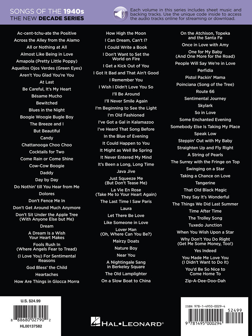 Songs of the 1940s - New Decade Series