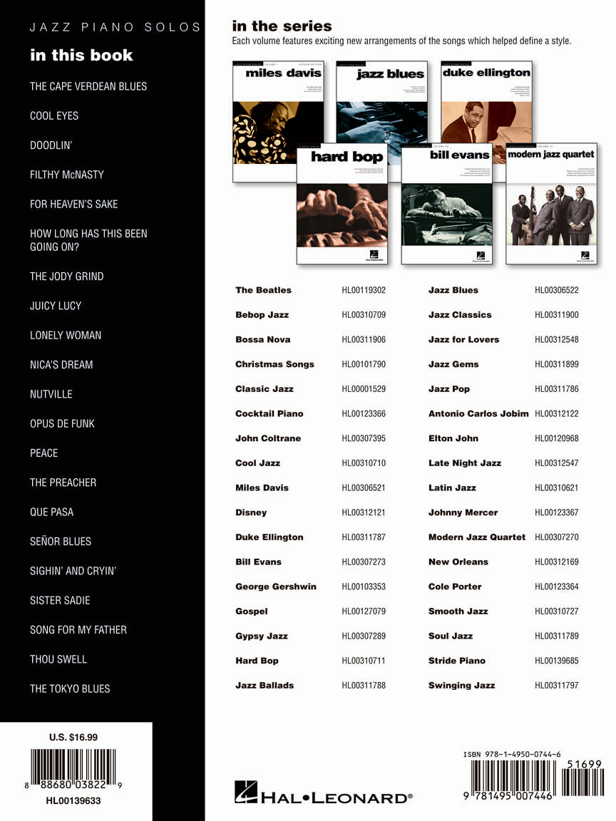 Horace Silver Jazz Piano Solos Series