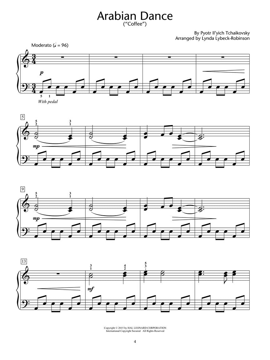 Tchaikovsky The Nutcracker Suite 6 Easy Arrangements for Piano