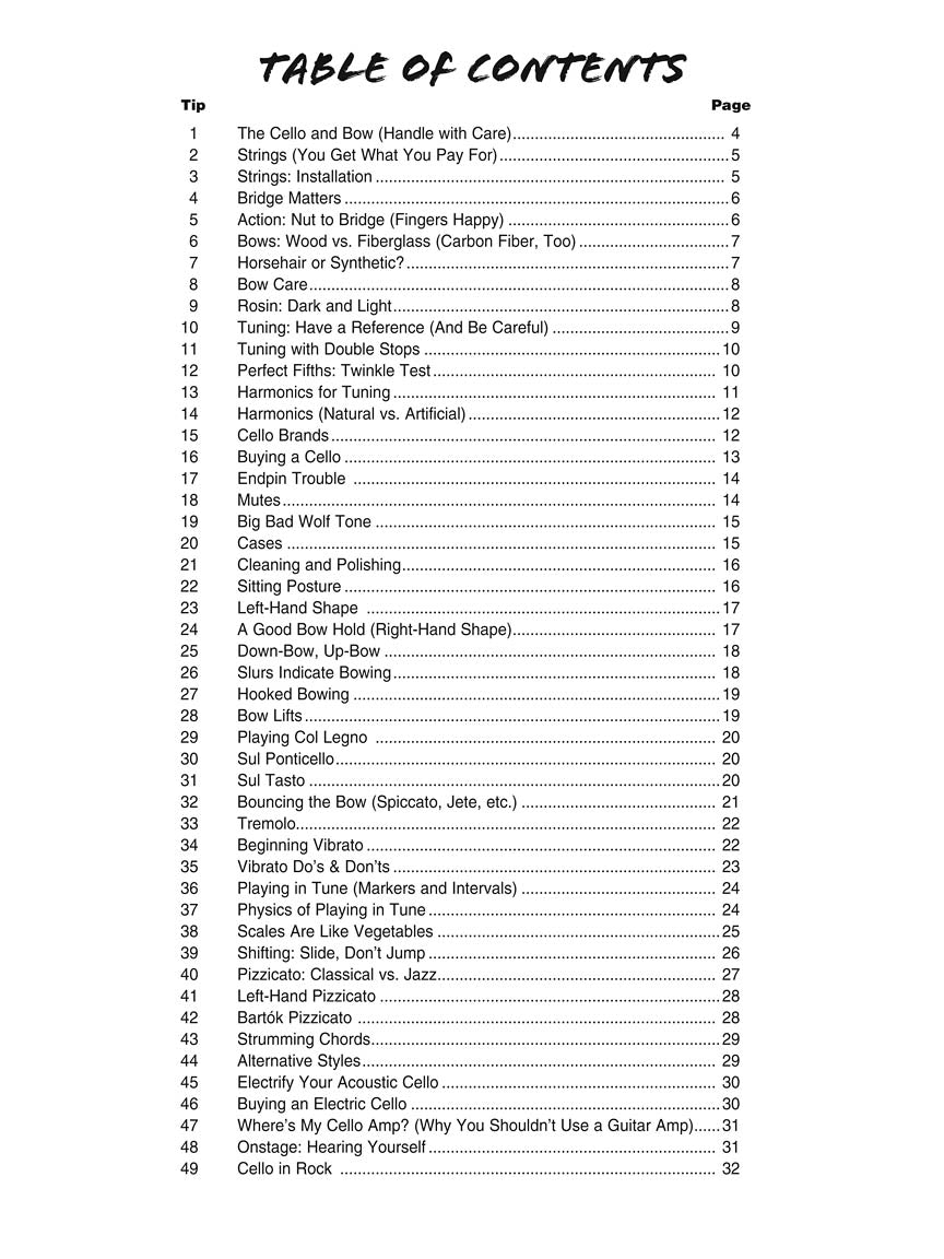 101 Cello Tips - Updated Edition