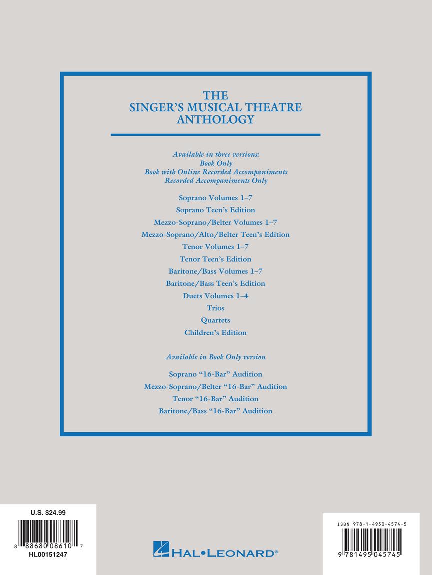 Singer's Musical Theatre Anthology Mezzo-Soprano/Belter Accompaniment CDs
