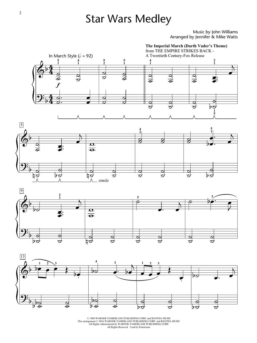 Star Wars Medley - Showcase Solos Pops - Level 4