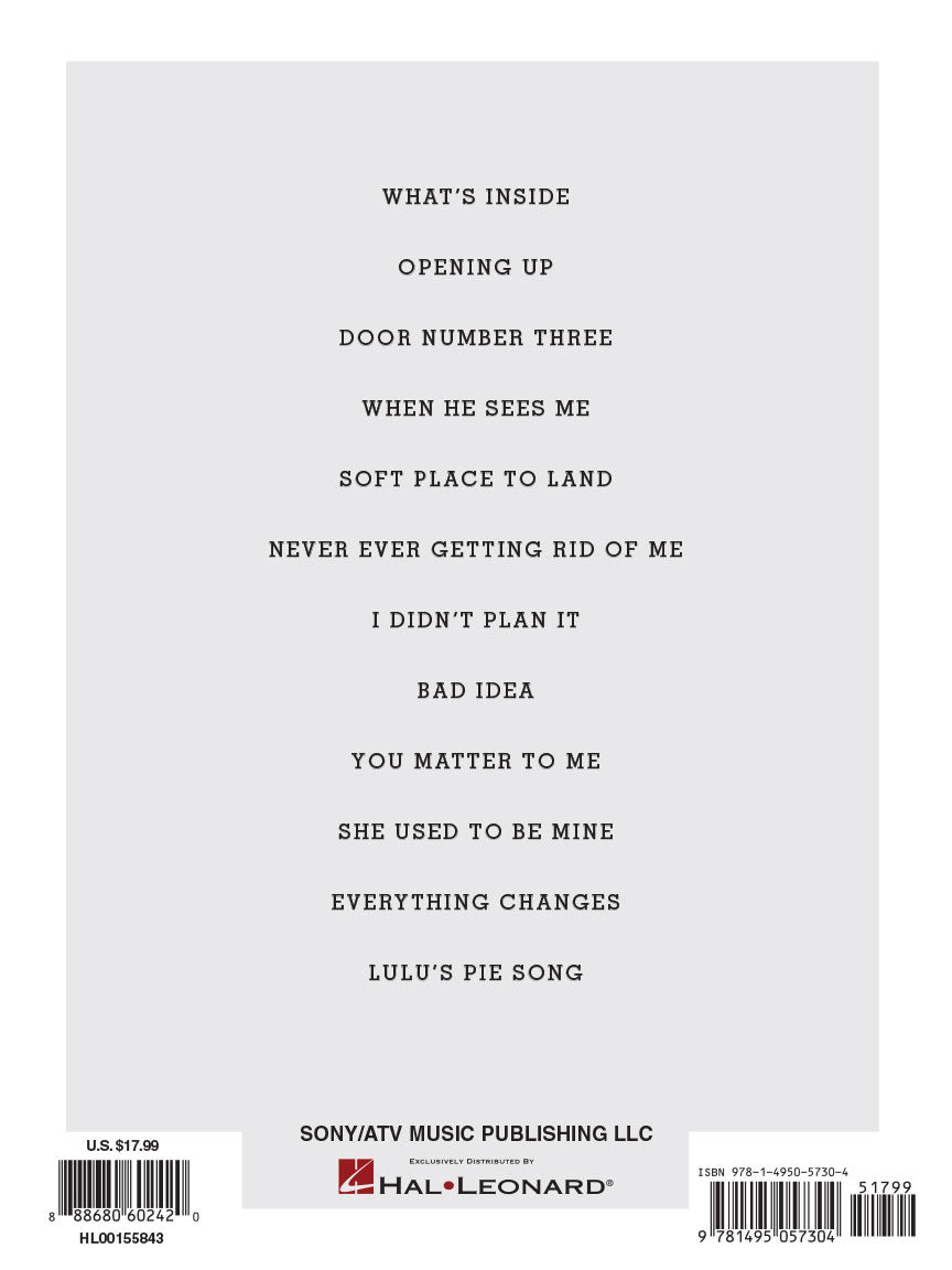 Bareilles What's Inside: Songs from Waitress