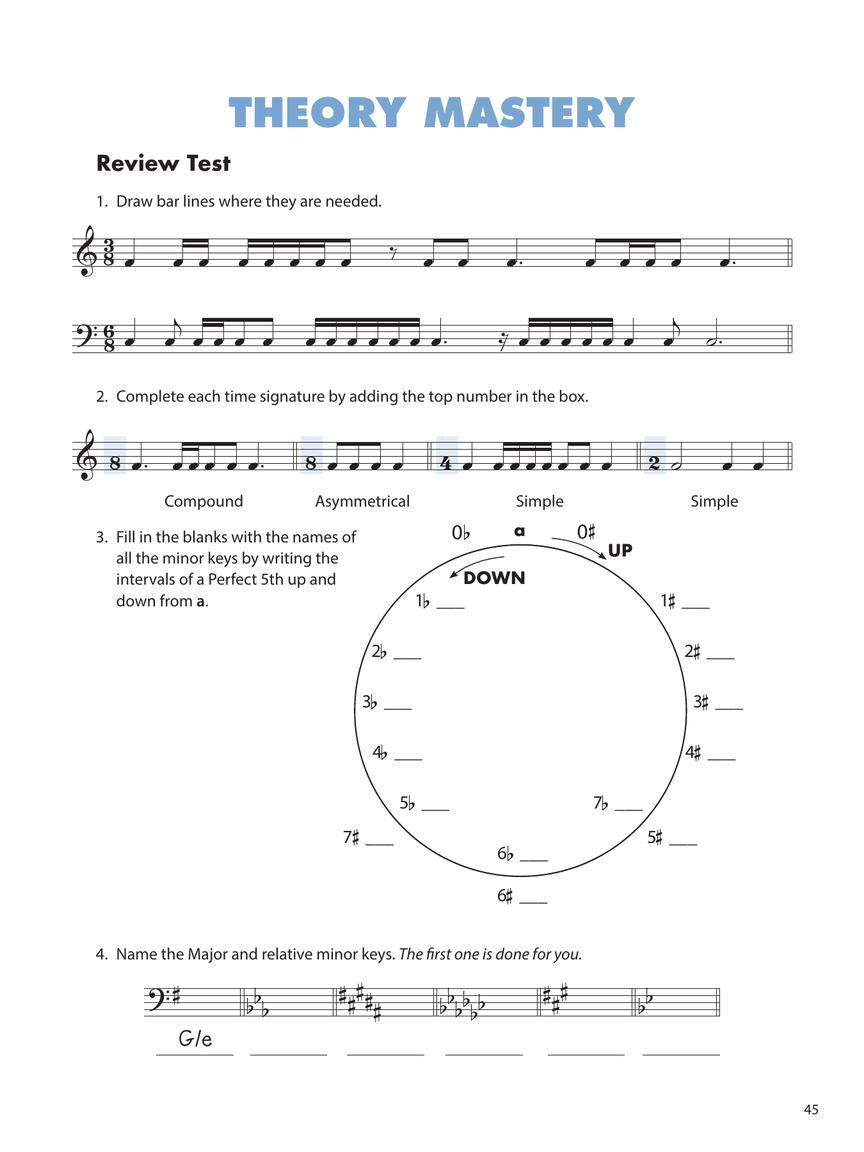 Essential Elements Piano Theory - Level 7