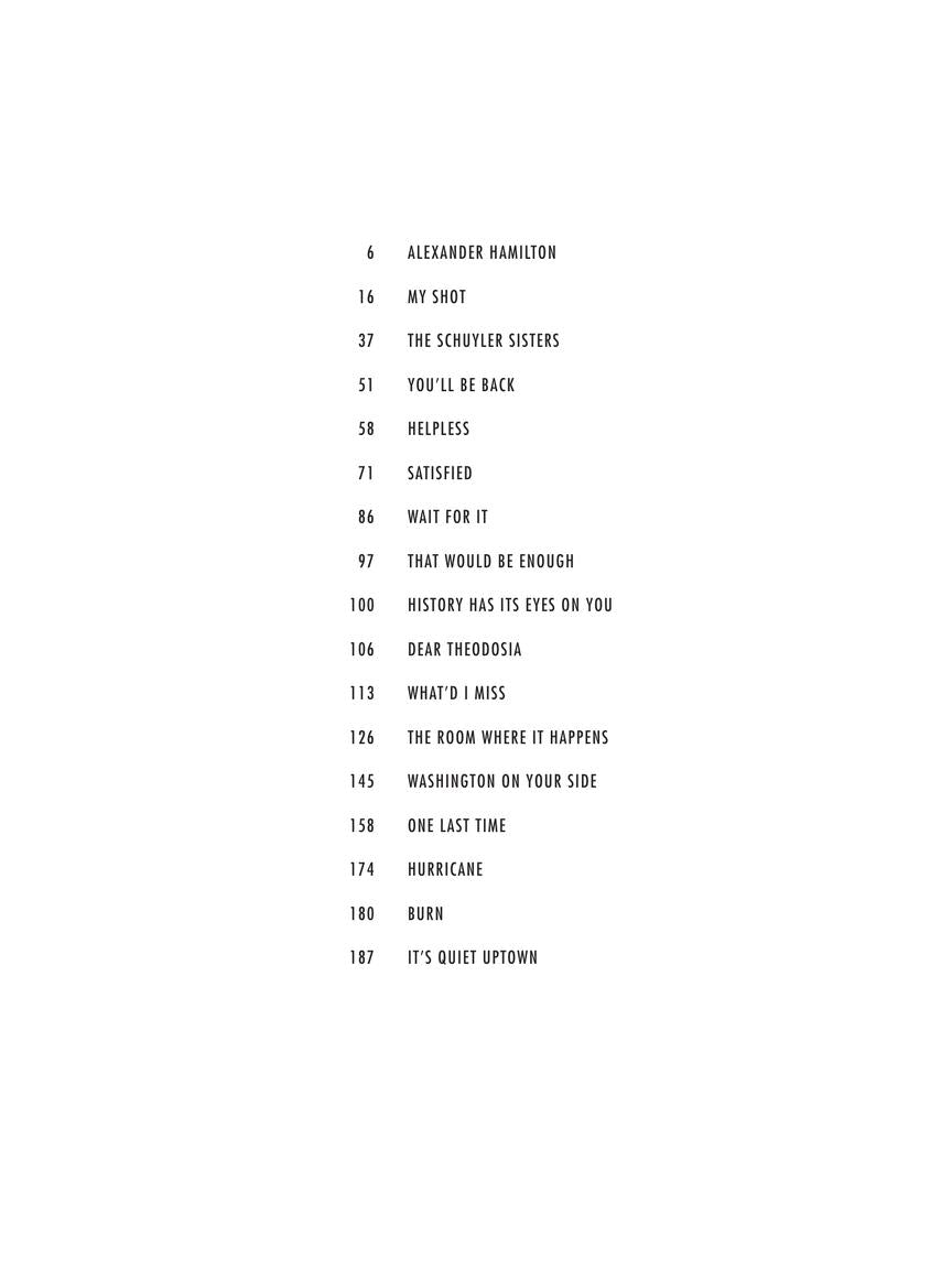 Hamilton - Piano/vocal Selections