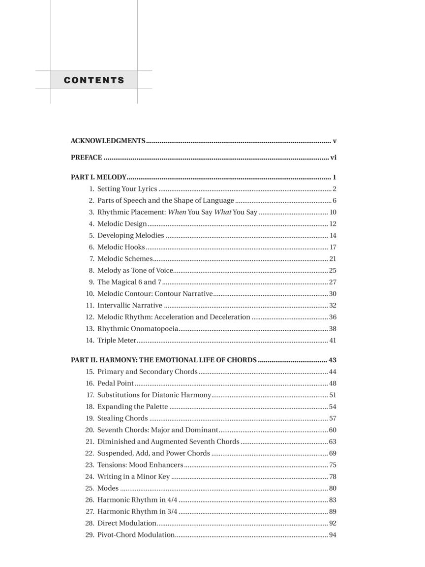 Craft of Songwriting, The