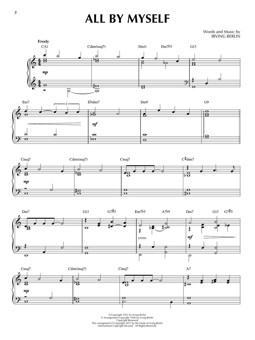 Blue Skies & Other Irving Berlin Songs - Jazz Piano Solos Series Vol. 48