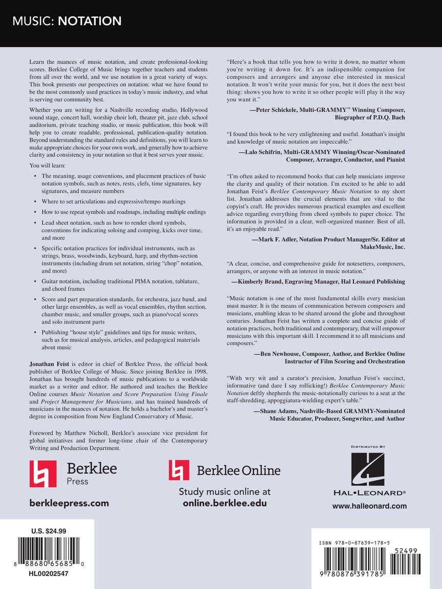 Berklee Contemporary Music Notation