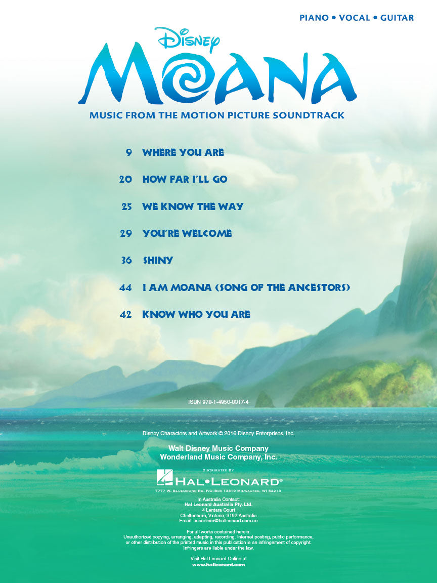 Moana Music from the Motion Picture Soundtrack
