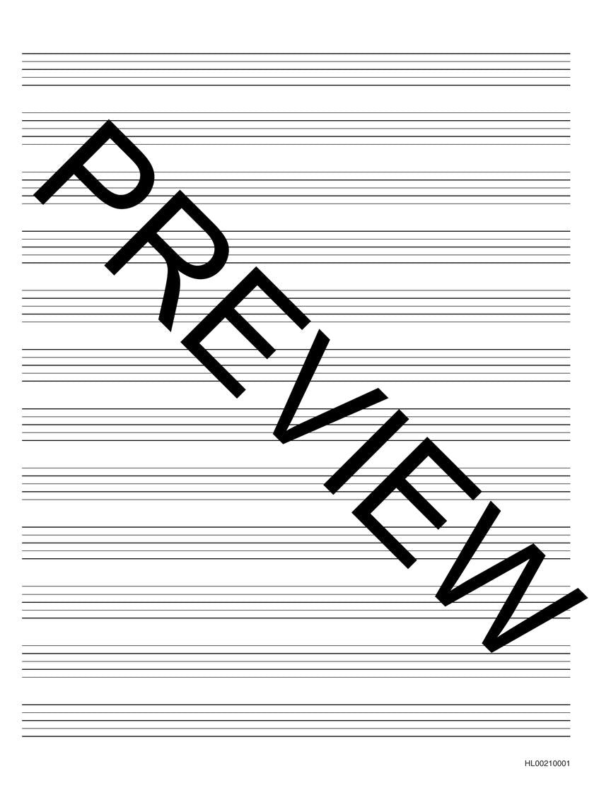 Manuscript Paper Notebook: Hal Leonard, Standard(Yellow Cover) 64pgs (8.5"x11")