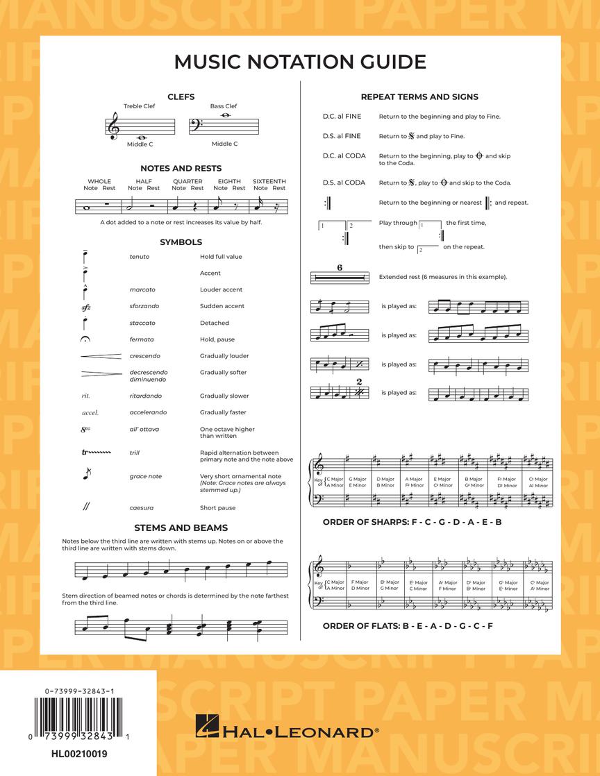 Manuscript Paper Wire-Bound: Hal Leonard, Deluxe Super Premium (Gold Cover) 96pgs, 12 stave (8.5" x 11")