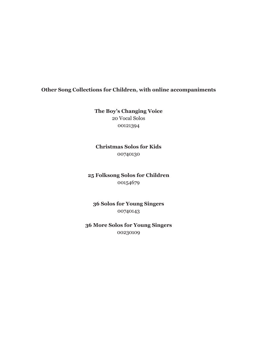 Art Songs For Children With Recorded Accompaniments