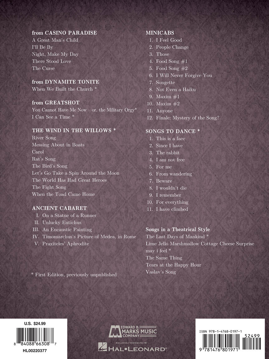 Bolcom Theatrical Songs - High Voice And Piano