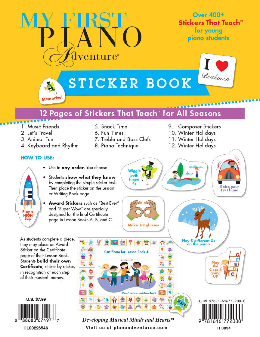 Stickers: Faber My First Piano Adventure Sticker Book