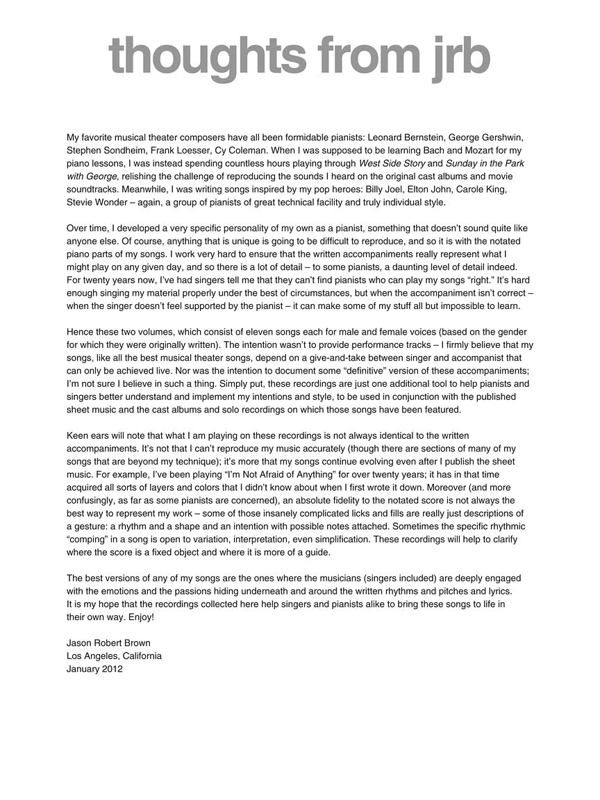 Brown, Jason Robert - Plays Jason Robert Brown