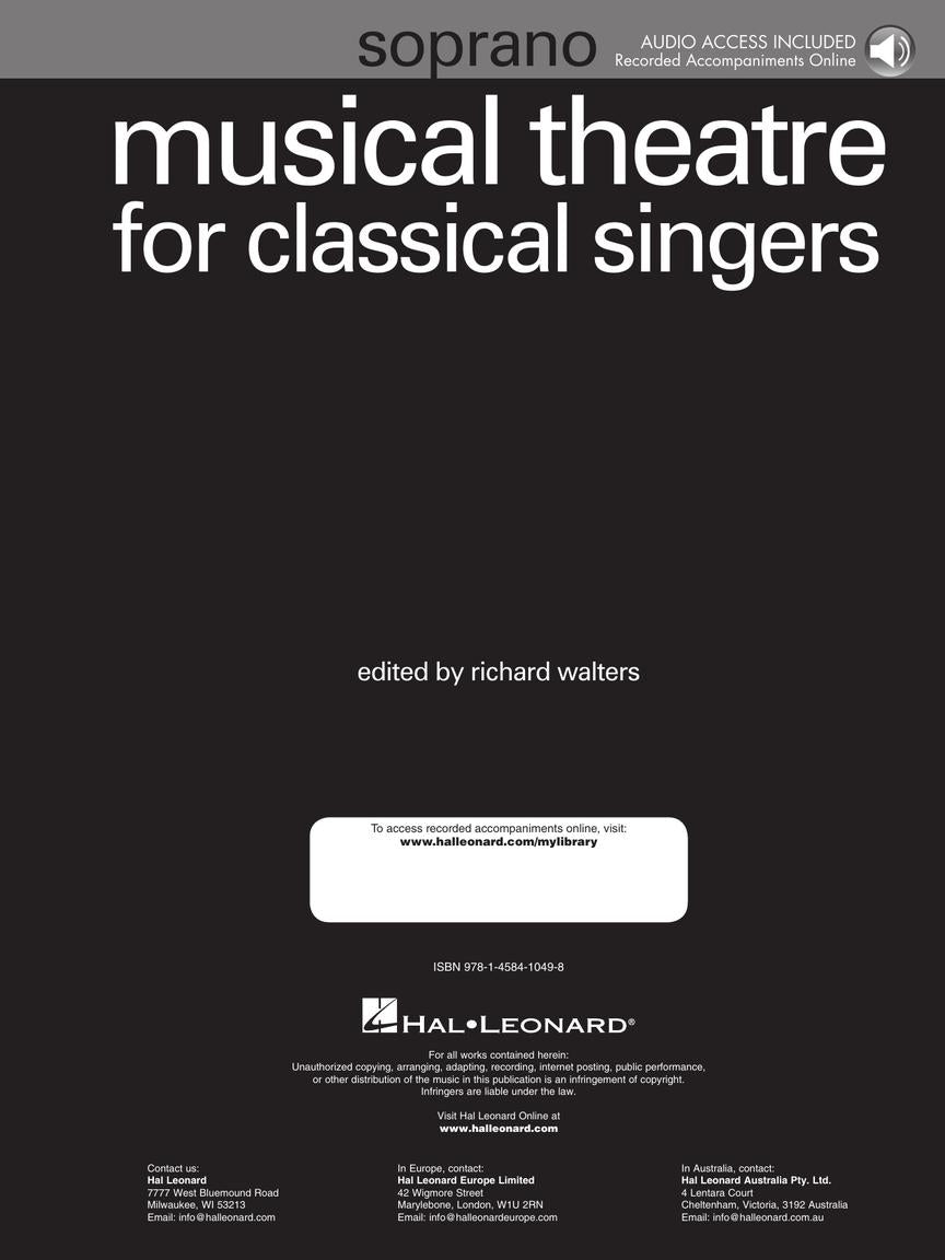Musical Theatre for Classical Singers: Soprano - Book/Online Audio