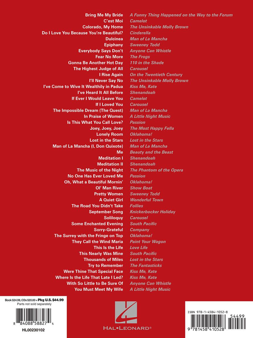 Musical Theatre For Classical Singers - Baritone/bass Book/accompaniment Cds