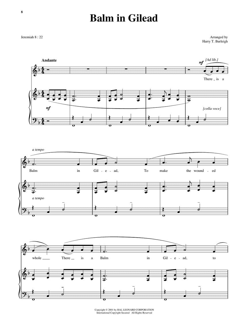 25 Spirituals Arranged by Harry T. Burleigh - Low Voice