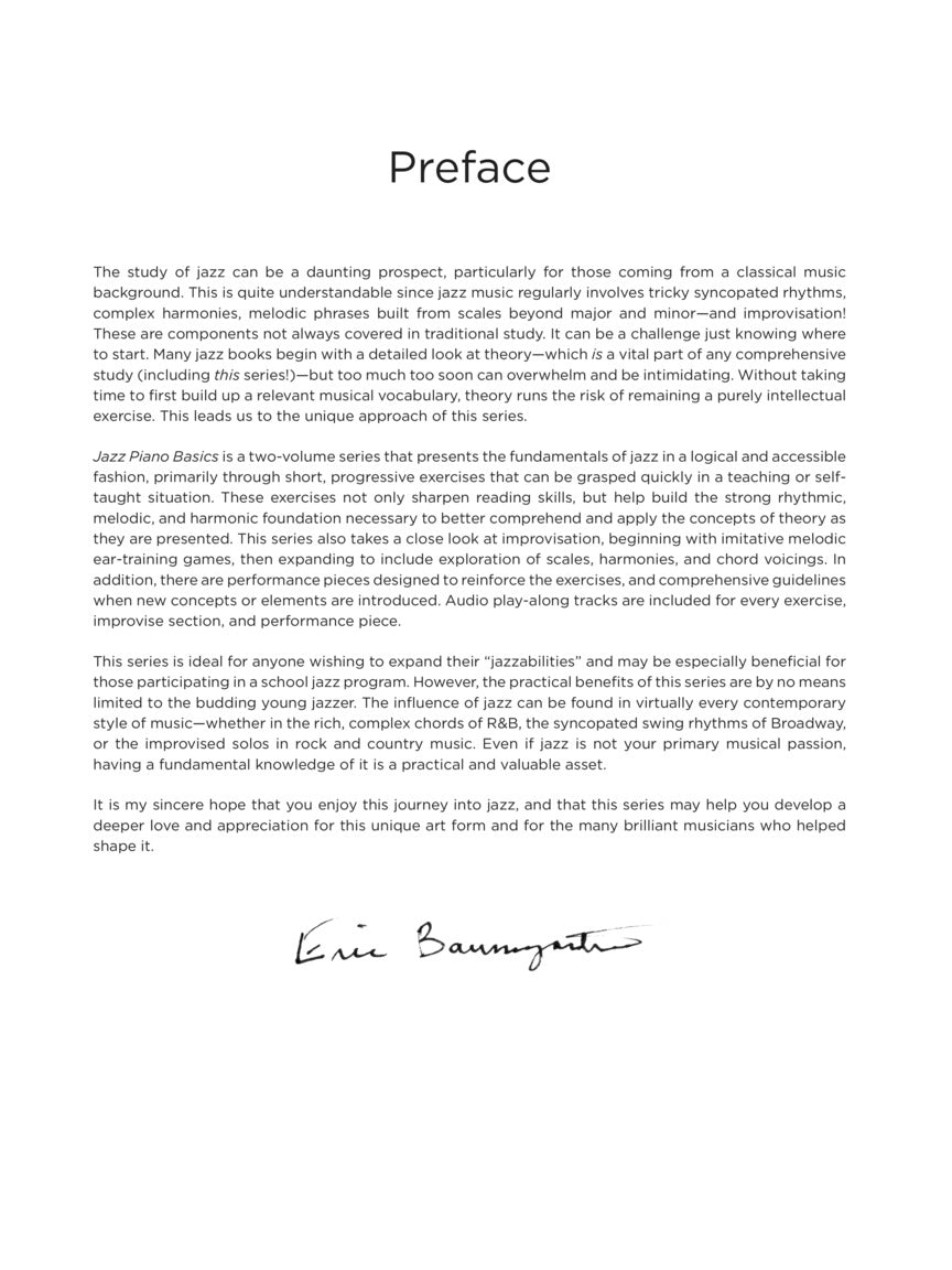 Jazz Piano Basics - Book 1 (Bk/Audio)