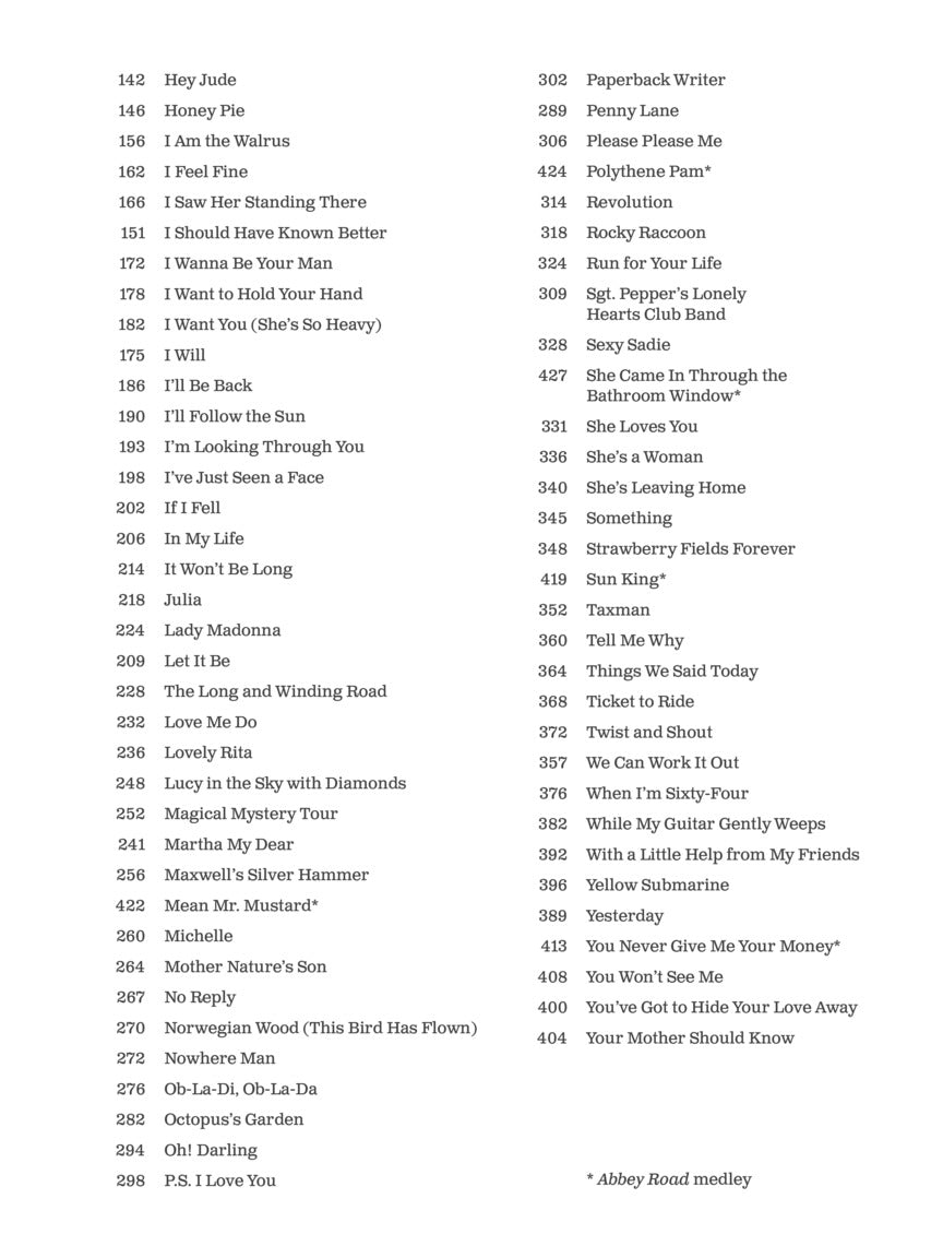 Beatles, The - Sheet Music Collection