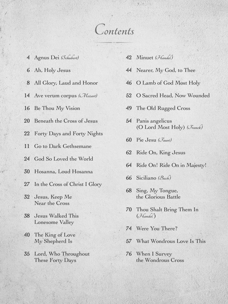 Piano Solos for Lent