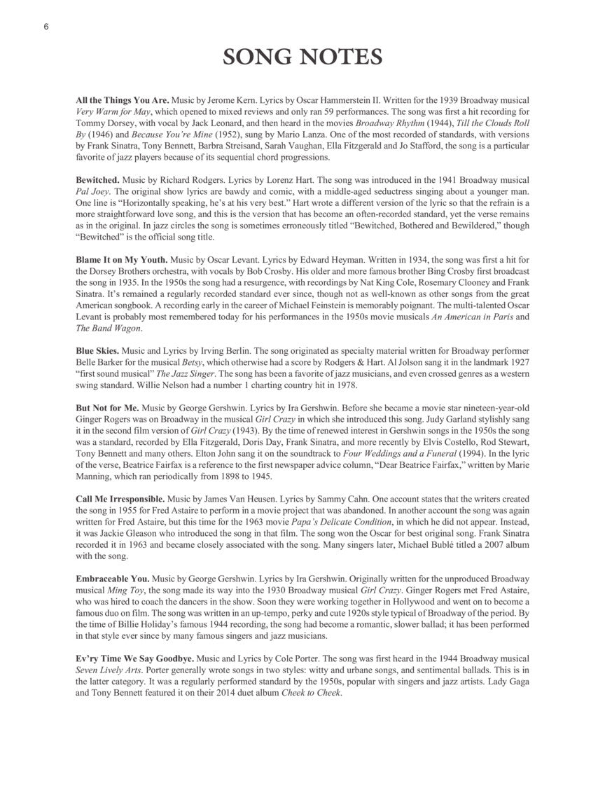 Singer's Anthology of American Standards Baritone Edition