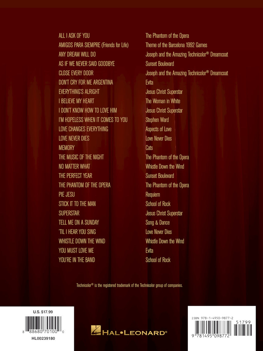 Lloyd Webber, Andrew - Sheet Music Collection for Easy Piano