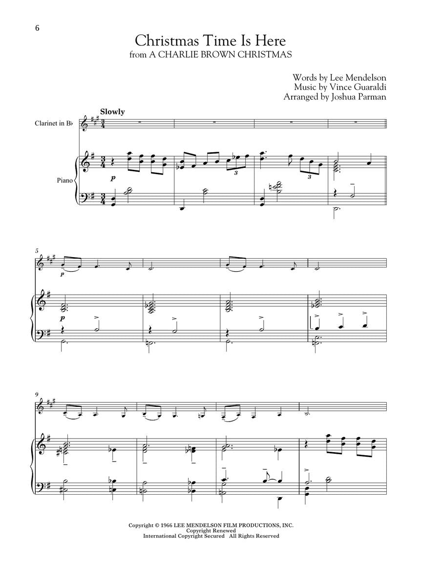 Christmas Songs for Classical Players – Clarinet and Piano