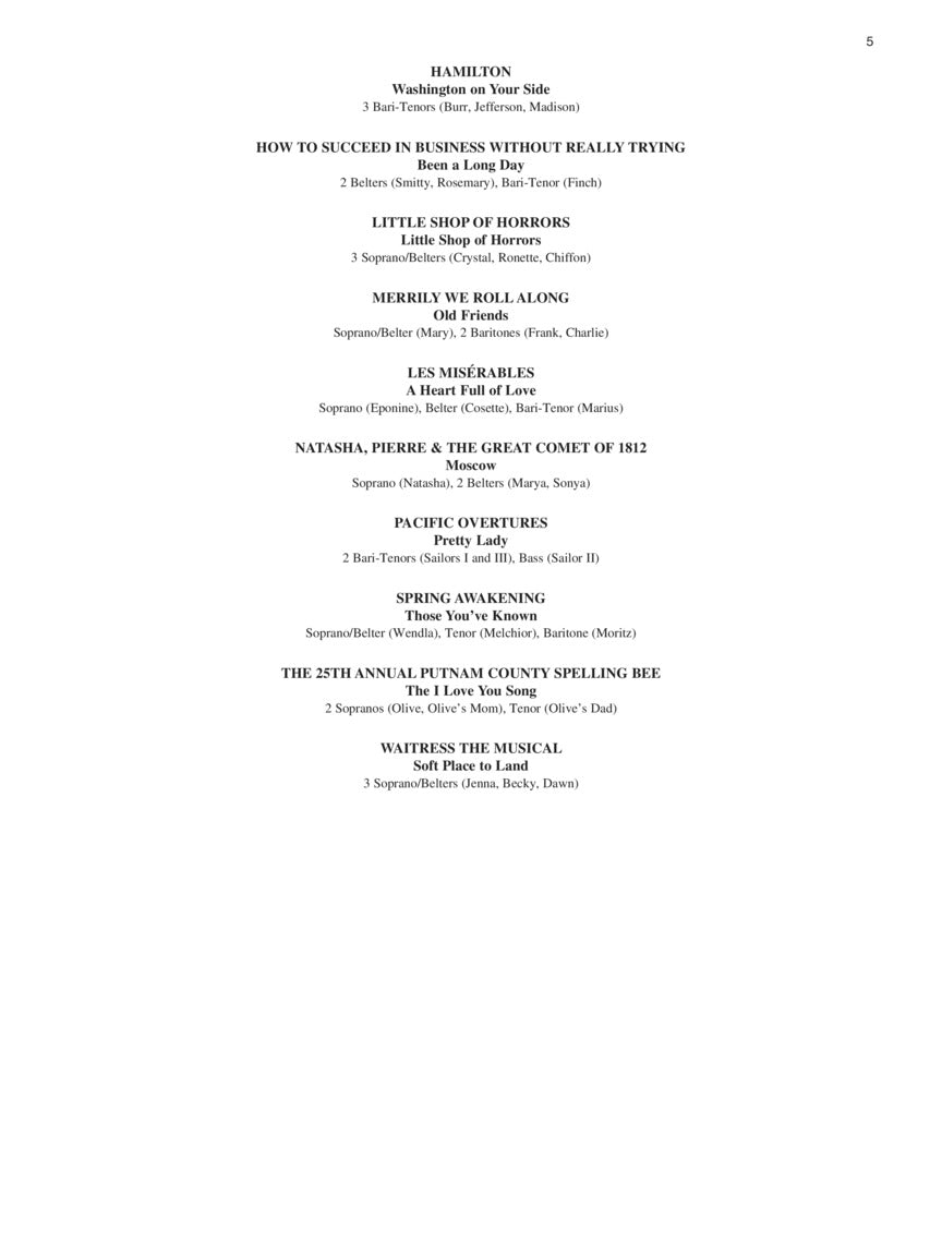 Singer's Musical Theatre Anthology Trios
