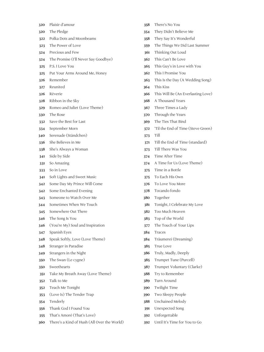 Wedding and Love Fake Book - 6th Edition