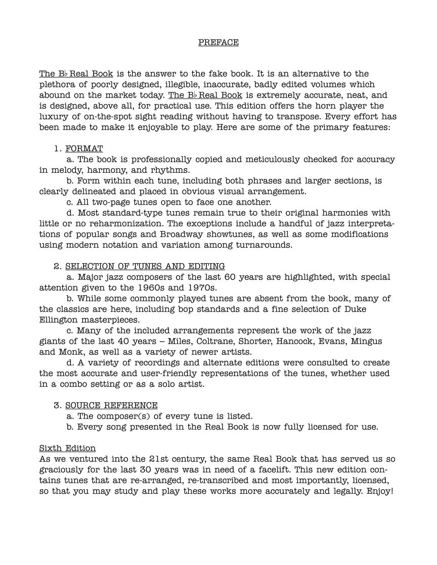 Real Book Volume 1, B-flat Edition