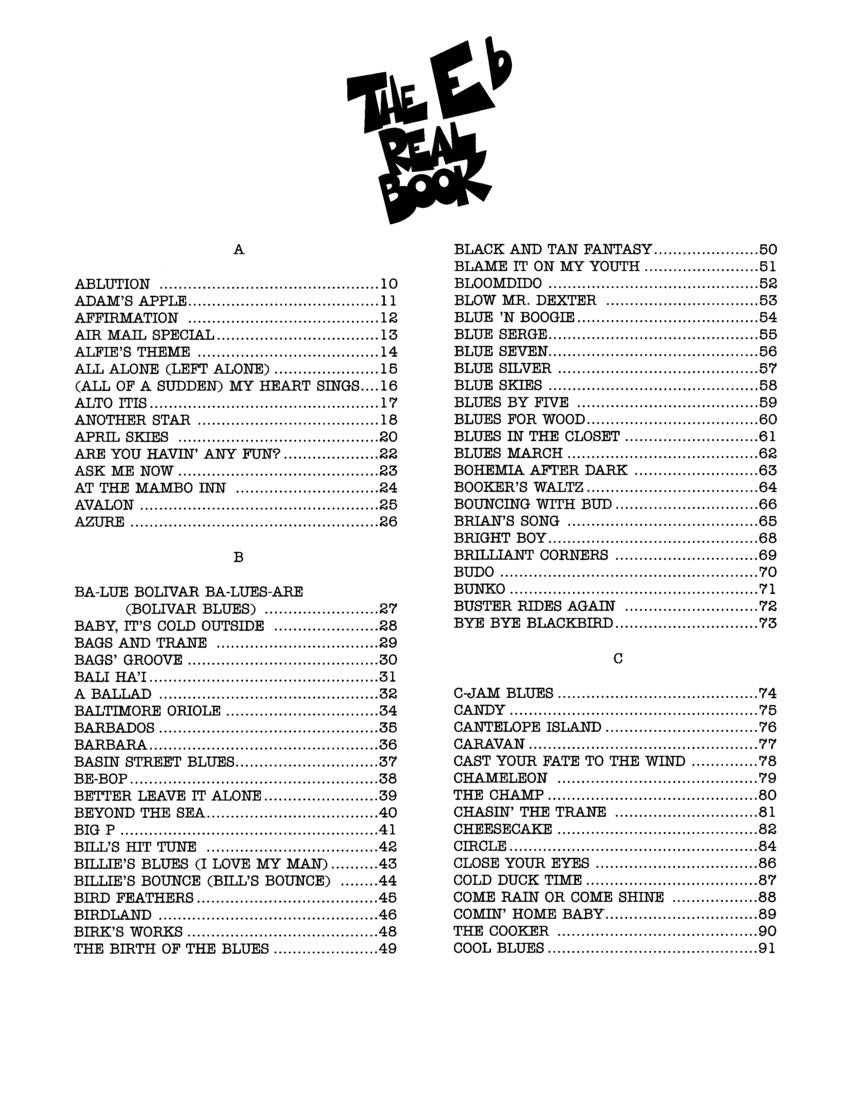 Real Book - (2.12): Real Book, The - Volume 2, E-flat
