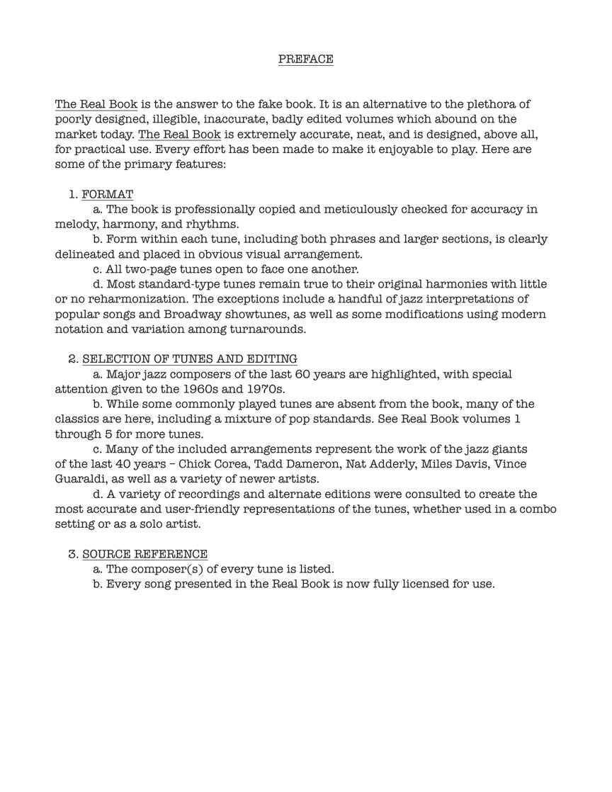 Real Book - (5.51): Real Book, The - Volume 6, C Edition