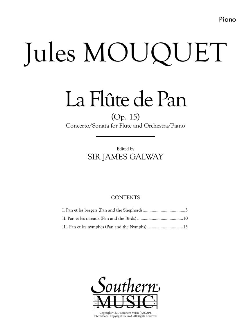 Mouquet Flute De Pan for Flute and Piano