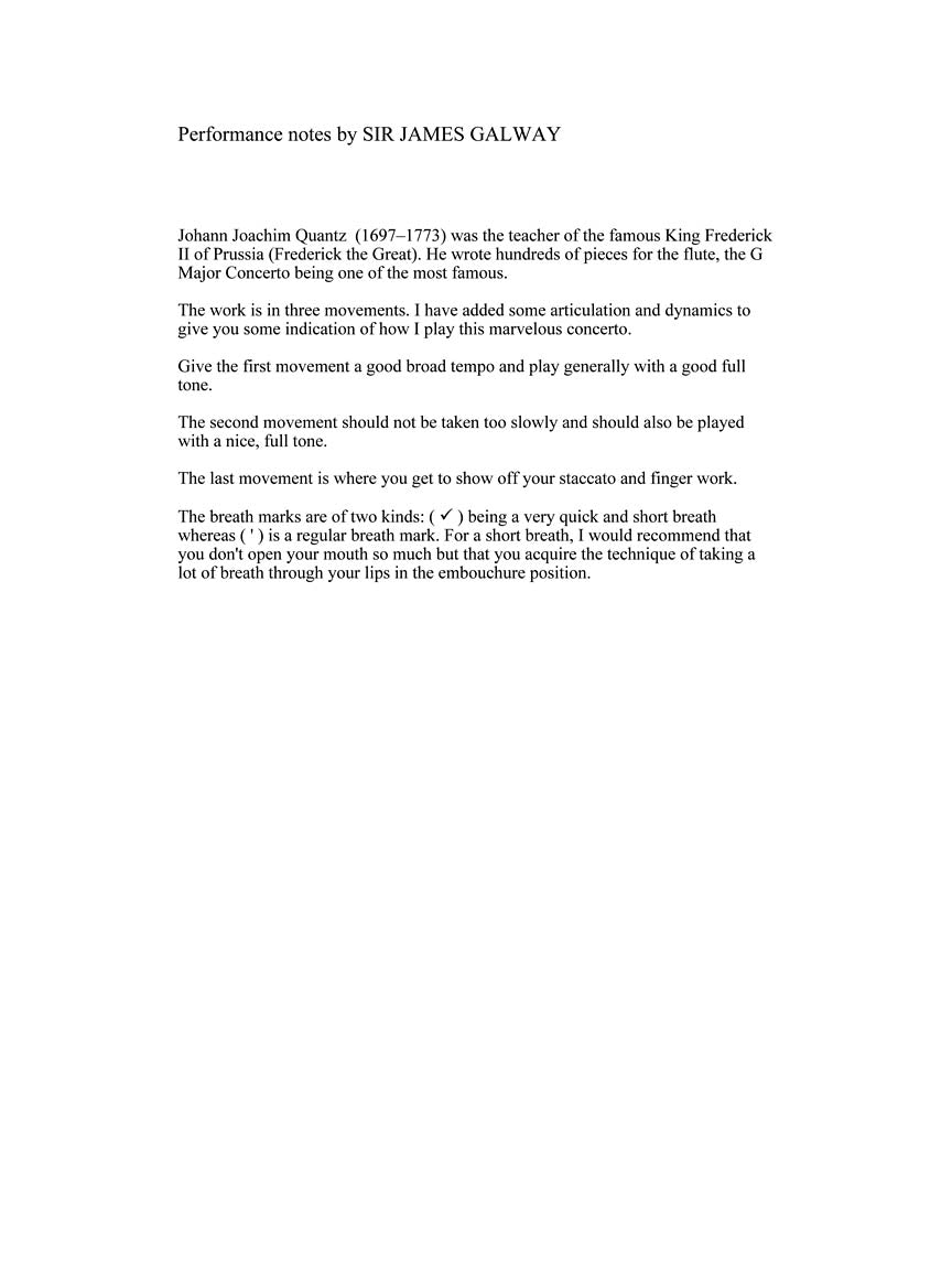 Quantz Concerto in G Major for Flute and Piano