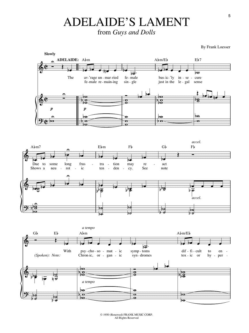 Character Songs from Musical Theatre - Women's Edition