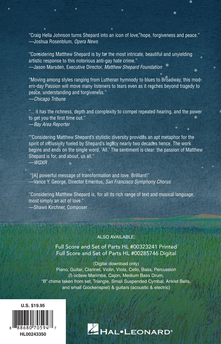 Johnson: Considering Matthew Shepard Vocal Score
