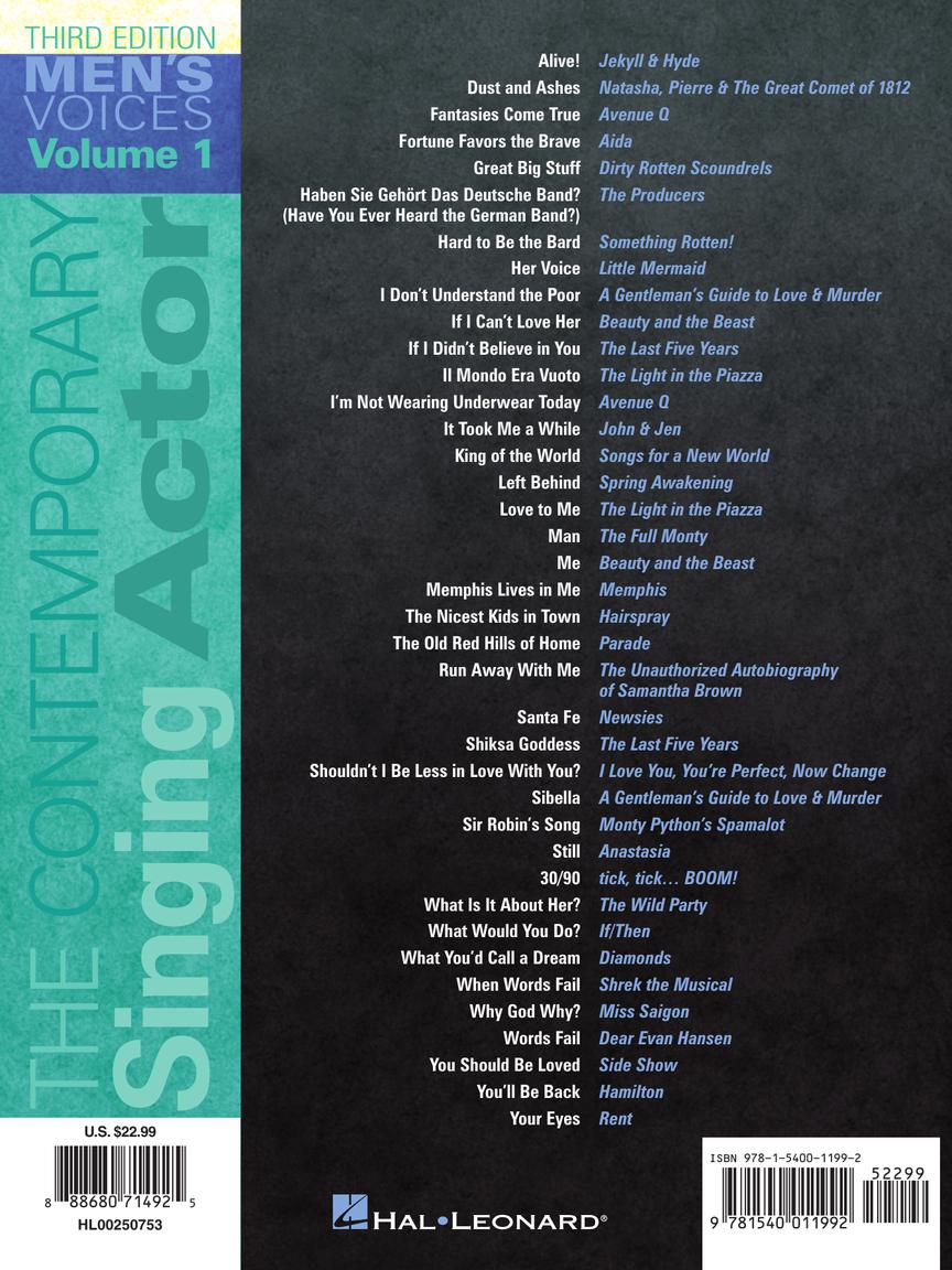 Contemporary Singing Actor: Men's Voices - Vol. 1