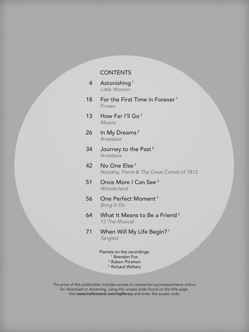 Songs from 21st Century Musicals for Teens: Young Women's Edition - Book/Online Audio